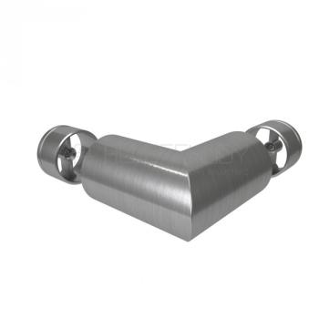 Verbinder 90 Grad für Holzhandlauf 42,4 mm Sharf Fitting mit Adapter Edelstahl V2A Holzhandlauf Holzadapter